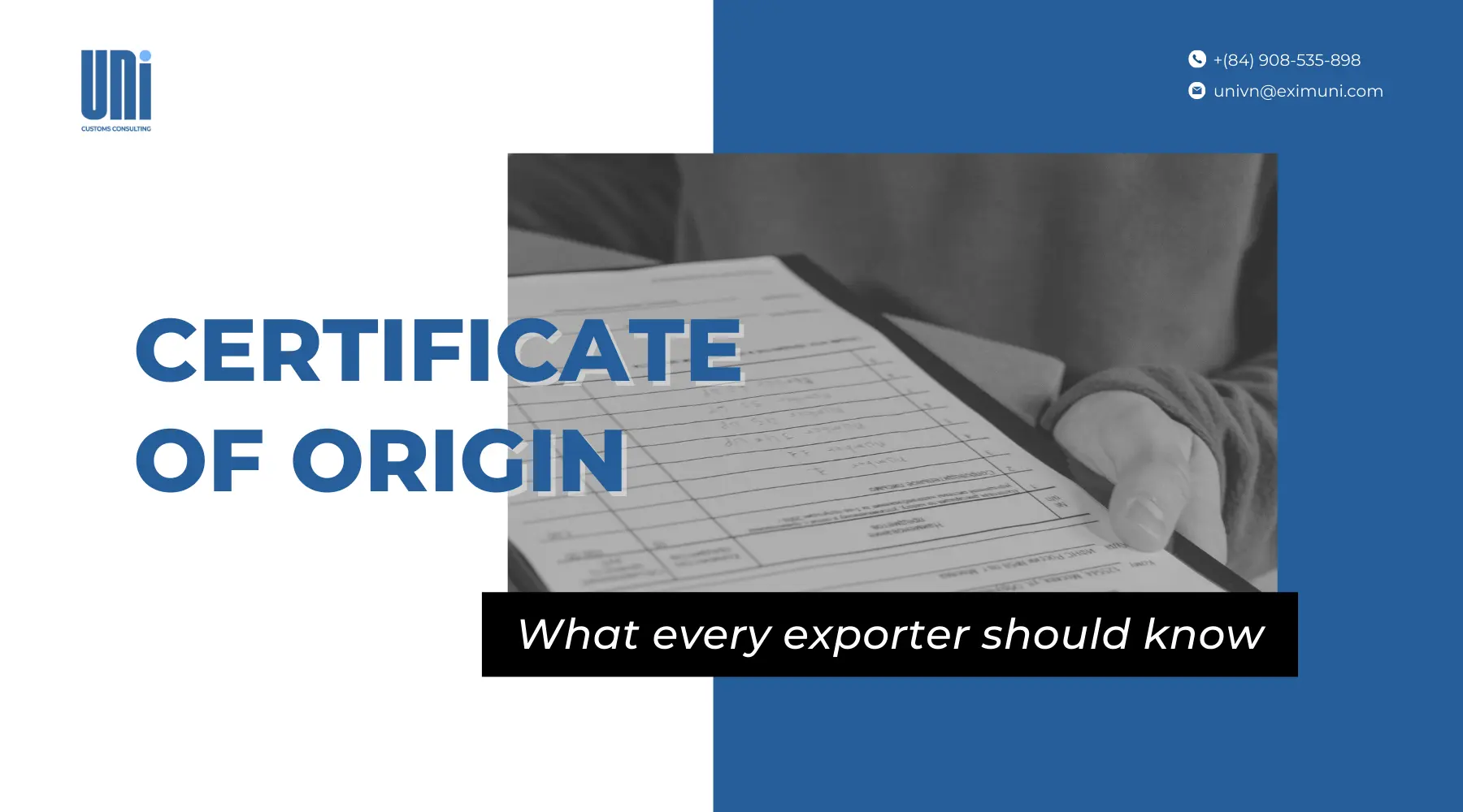CERTIFICATE OF ORIGIN